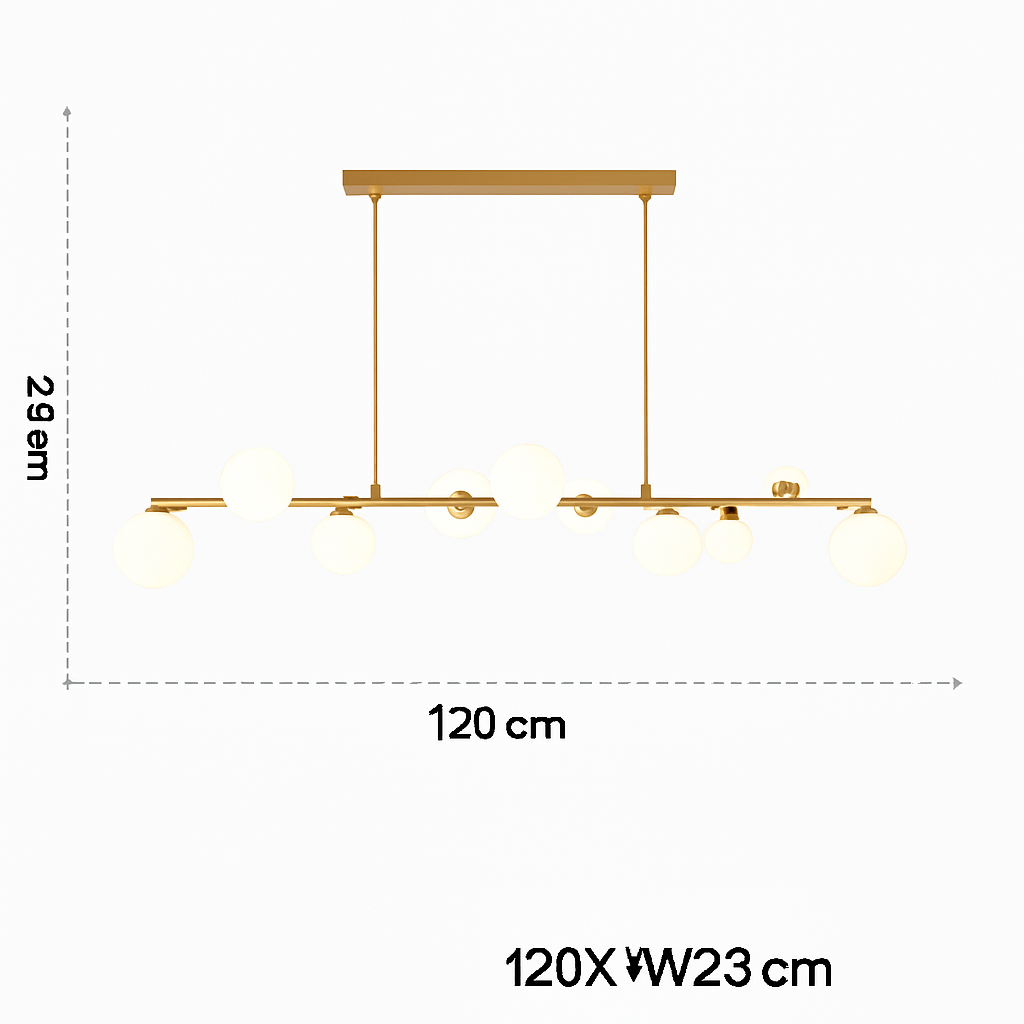 lustre moderne à led imitation fer et bois décoratif - vue 6 sur 11