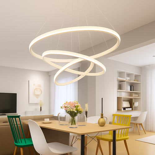 lustre moderne à LED pour décoration intérieure élégante - vue 2 sur 21