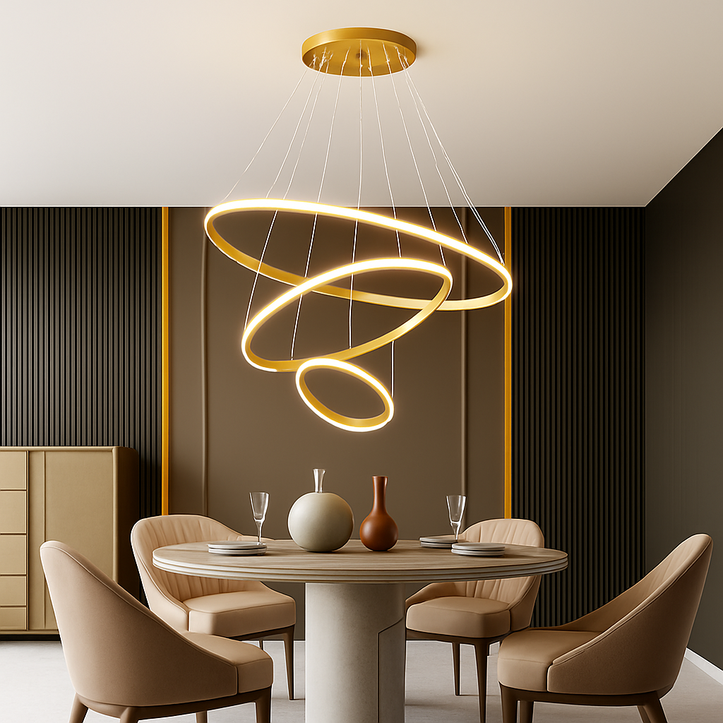 lustre moderne à LED pour décoration intérieure élégante - vue 3 sur 21