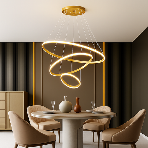 lustre moderne à LED pour décoration intérieure élégante - vue 3 sur 21
