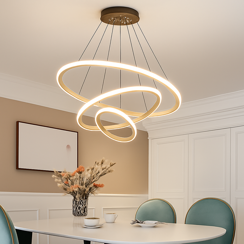 lustre moderne à LED pour décoration intérieure élégante - vue 5 sur 21