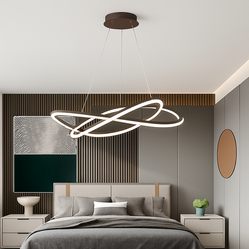 lustre moderne à led pour décoration intérieure élégante - vue 5 sur 12
