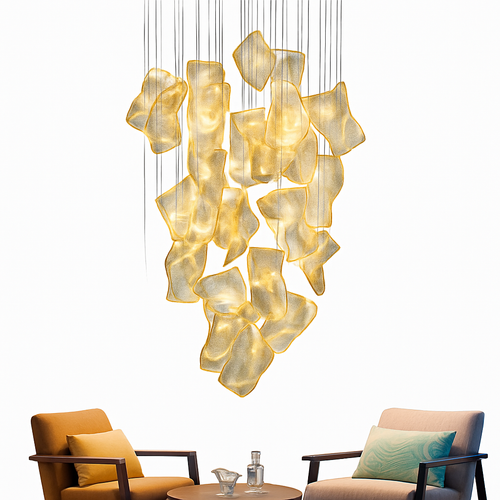 lustre moderne led pour duplex escalier bar et magasin de vêtements - vue 2 sur 15
