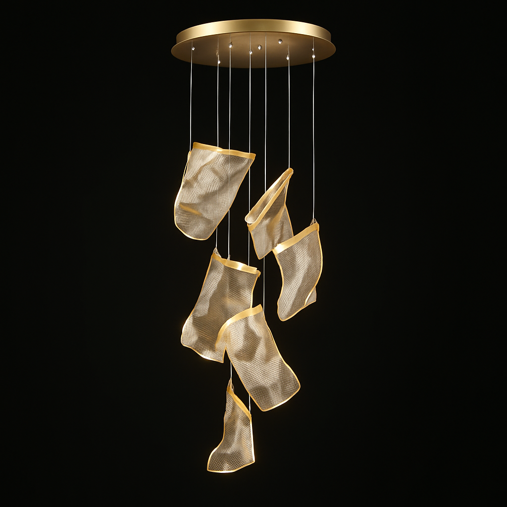 lustre moderne led pour duplex escalier bar et magasin de vêtements - vue 15 sur 15