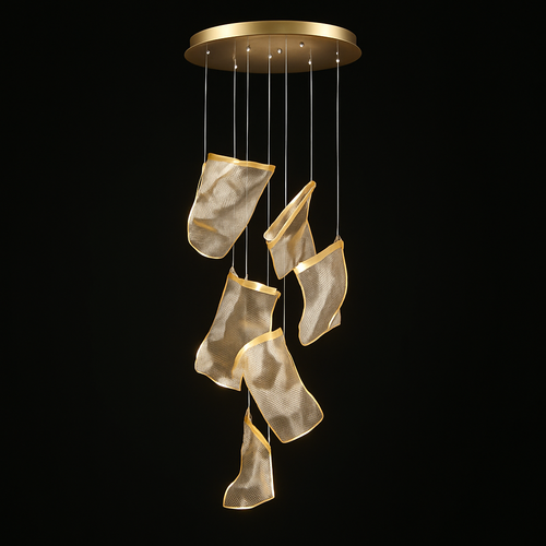 lustre moderne led pour duplex escalier bar et magasin de vêtements - vue 16 sur 15