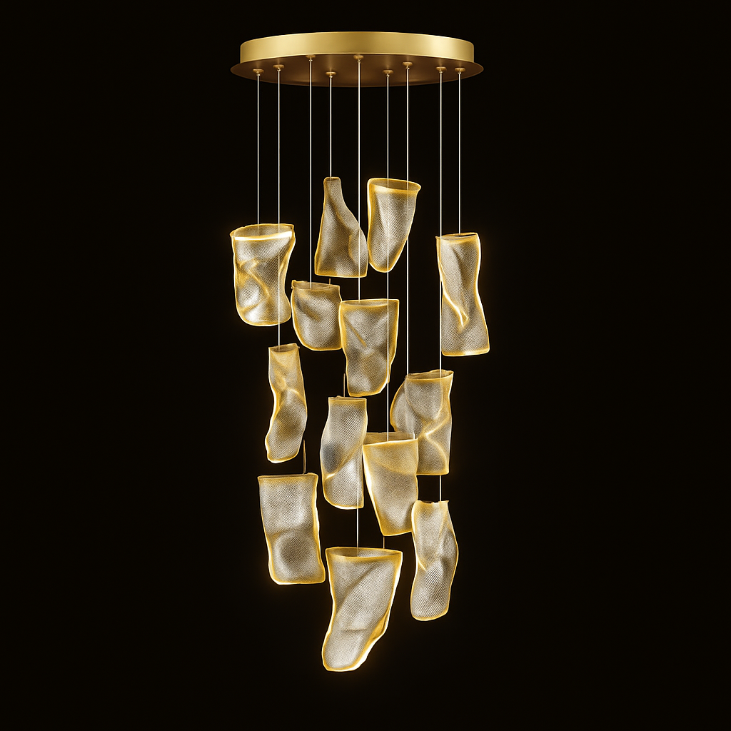 lustre moderne led pour duplex escalier bar et magasin de vêtements - vue 10 sur 15