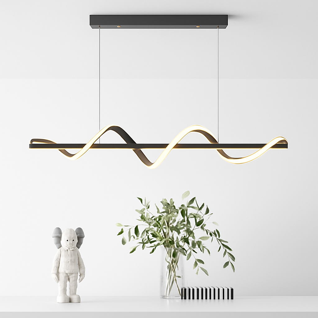 lustre moderne led rotatif avec télécommande longue portée - vue 3 sur 7