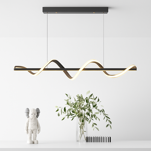 lustre moderne led rotatif avec télécommande longue portée - vue 4 sur 7