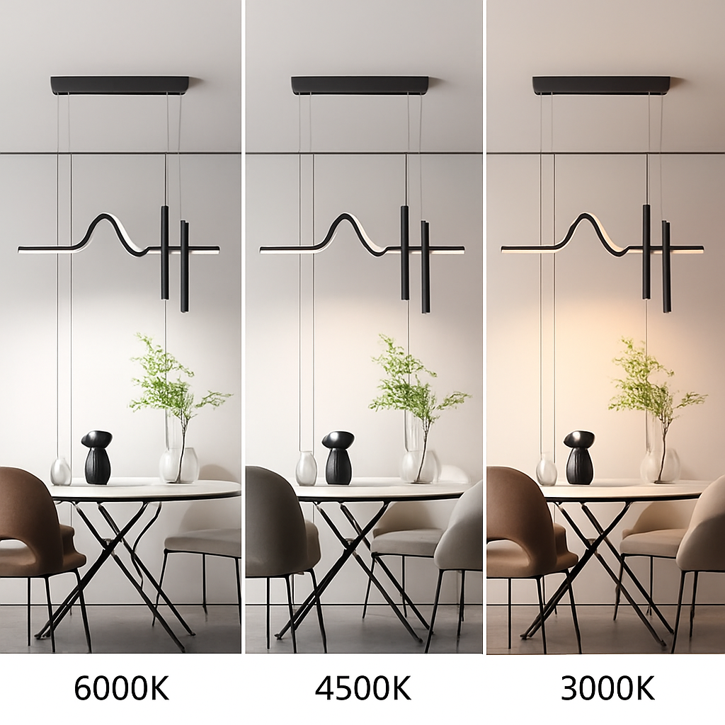 lustre moderne led rotatif avec télécommande longue portée - vue 6 sur 7