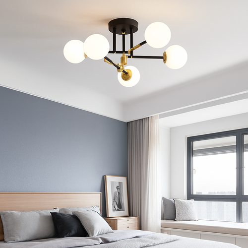 lustre moderne à leds simple suspension 	 design éclairage - vue 3 sur 15