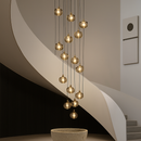 lustre moderne noir et doré éclairage led design élégant