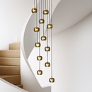 lustre moderne noir et doré éclairage led design élégant