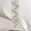 lustre moderne noir et doré éclairage led design élégant
