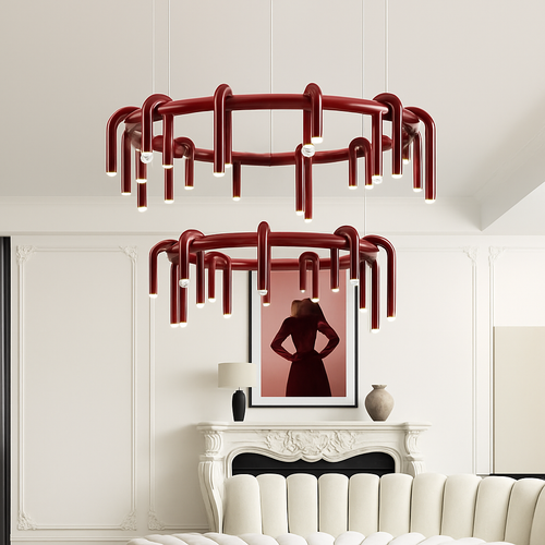 Lustre moderne nordique salon restaurant - vue 4 sur 8