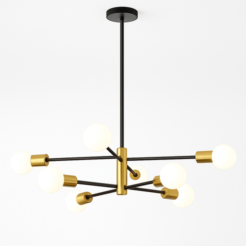 lustre moderne spoutnik satellite à 2/4/8 têtes suspendu - vue 7 sur 10