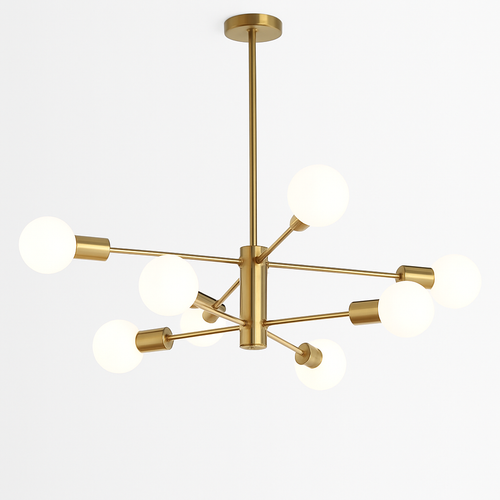 lustre moderne spoutnik satellite à 2/4/8 têtes suspendu - vue 2 sur 10