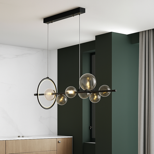 lustre mondern à bulles pour éclairage d'intérieur décoratif - vue 2 sur 7