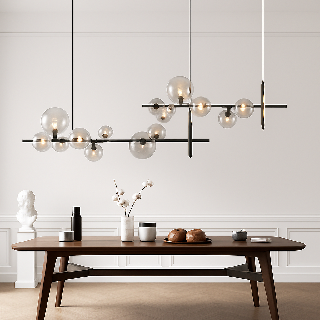 lustre mondern à bulles pour éclairage d'intérieur décoratif - vue 4 sur 7