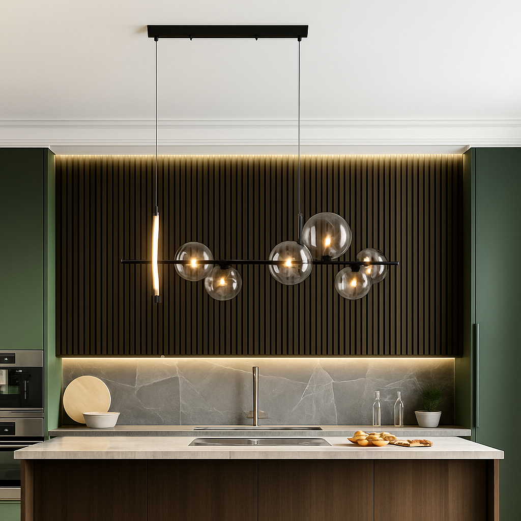 lustre mondern à bulles pour éclairage d'intérieur décoratif - vue 5 sur 7