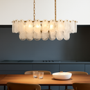 lustre nordique de luxe en métal avec cristaux led suspendu