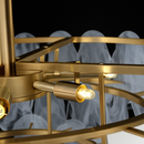 lustre nordique de luxe en métal avec cristaux led suspendu
