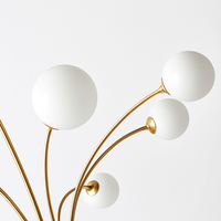 lustre nordique en cuivre et cristal design élégant et luxueux