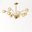 lustre nordique en cuivre et cristal design élégant et luxueux