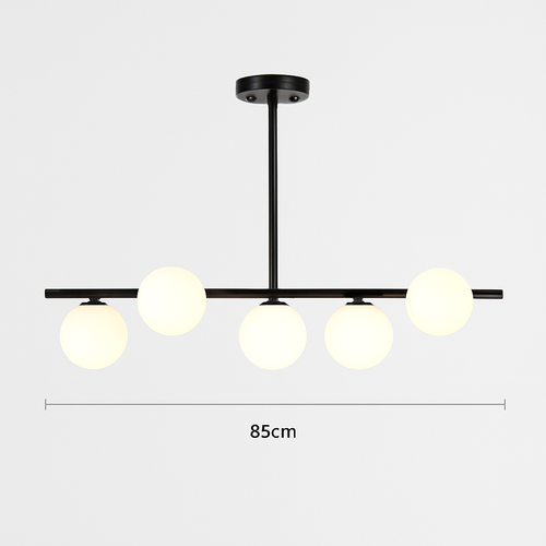 lustre nordique en verre pour éclairage intérieur moderne - vue 15 sur 19