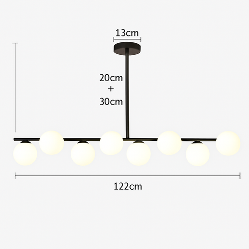 lustre nordique en verre pour éclairage intérieur moderne - vue 18 sur 19