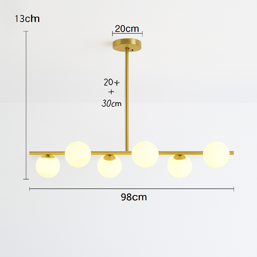 lustre nordique en verre pour éclairage intérieur moderne - vue 7 sur 19