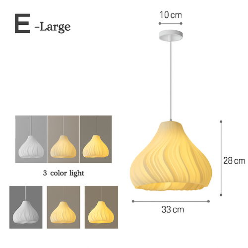 lustre nordique à fleurs imprimées 3d pour restaurant et bar - vue 12 sur 15