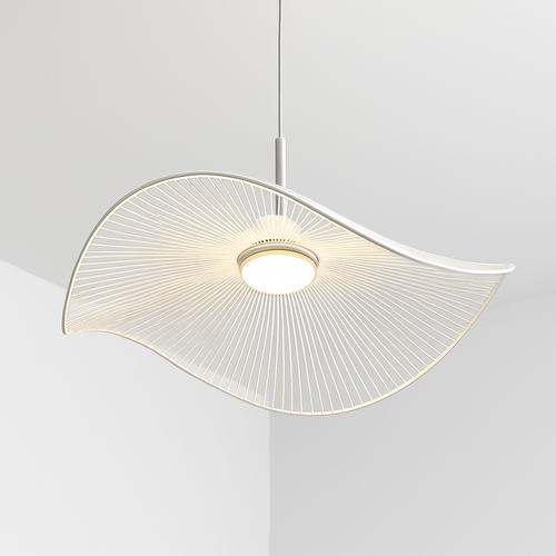 lustre nordique led acrylique design vagues postmoderne - vue 3 sur 11