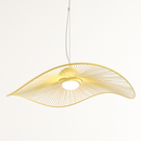 lustre nordique led acrylique design vagues postmoderne