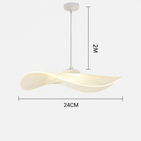 lustre nordique led acrylique design vagues postmoderne