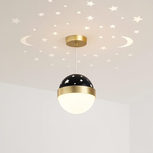 lustre nordique led créatif projection étoile ciel acrylique - vue 4 sur 6