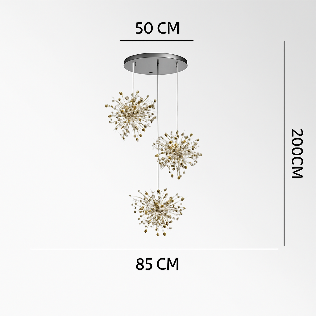 lustre nordique moderne avec lumières led pour décoration intérieure - vue 7 sur 18