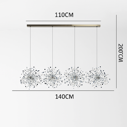 lustre nordique moderne avec lumières led pour décoration intérieure - vue 11 sur 18