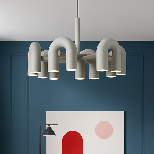 Lustre nordique simple pour salon - vue 2 sur 14