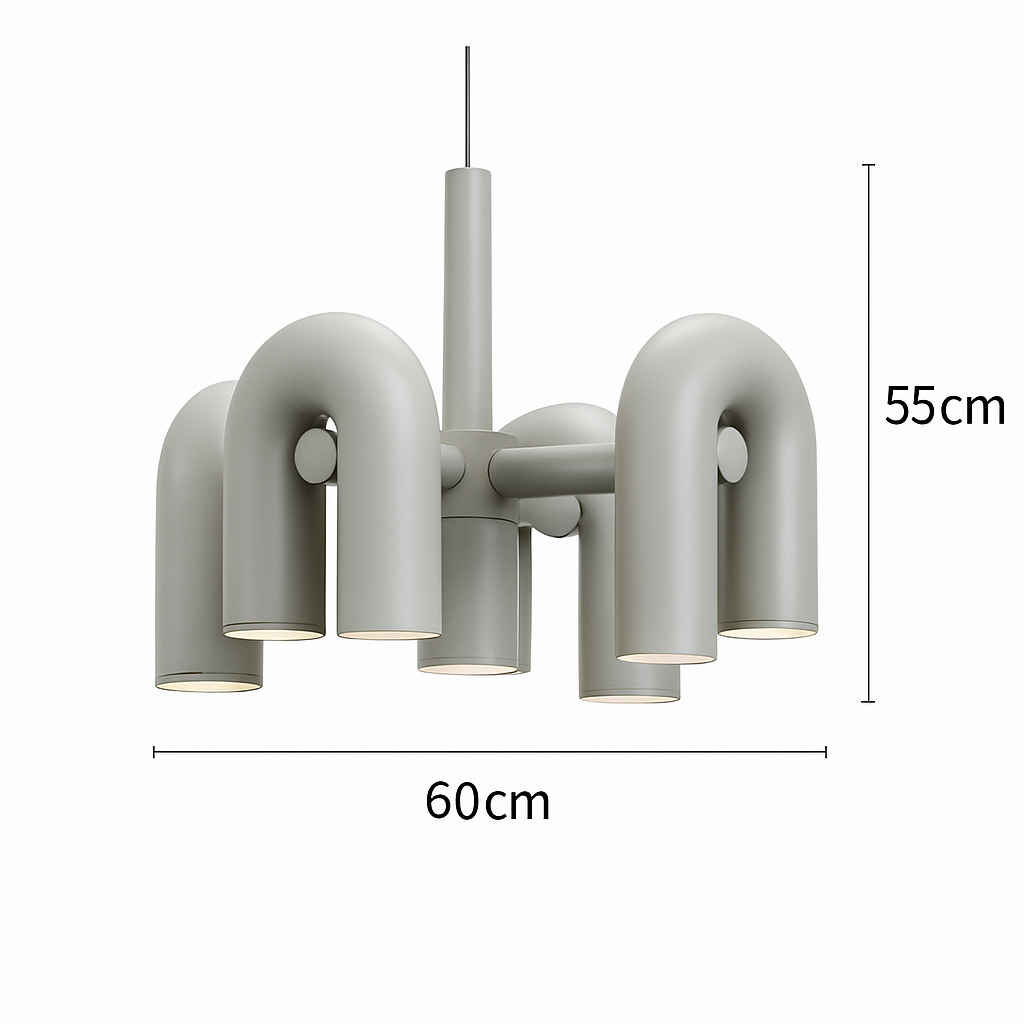 Lustre nordique simple pour salon - vue 11 sur 14