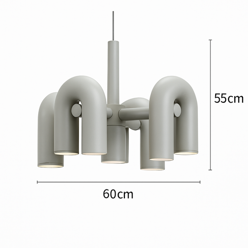 Lustre nordique simple pour salon - vue 11 sur 14