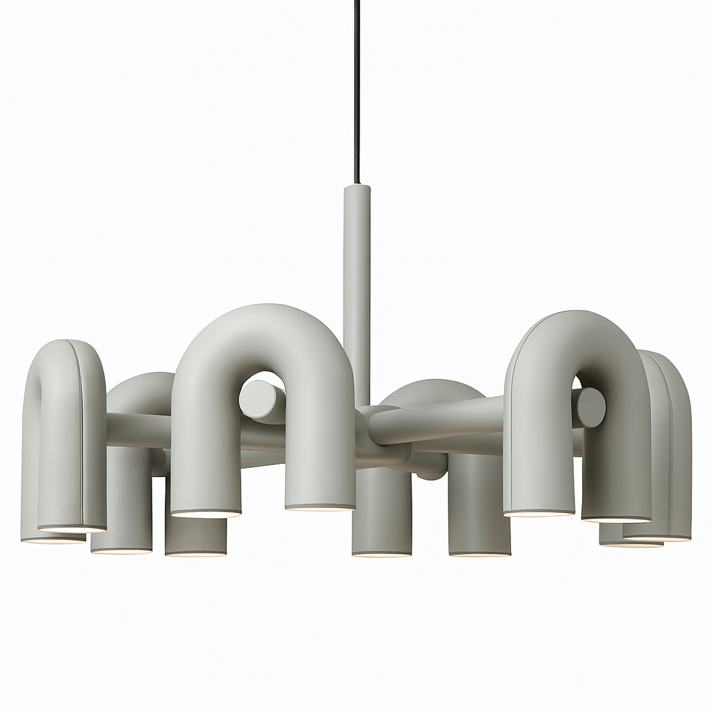 Lustre nordique simple pour salon - vue 13 sur 14