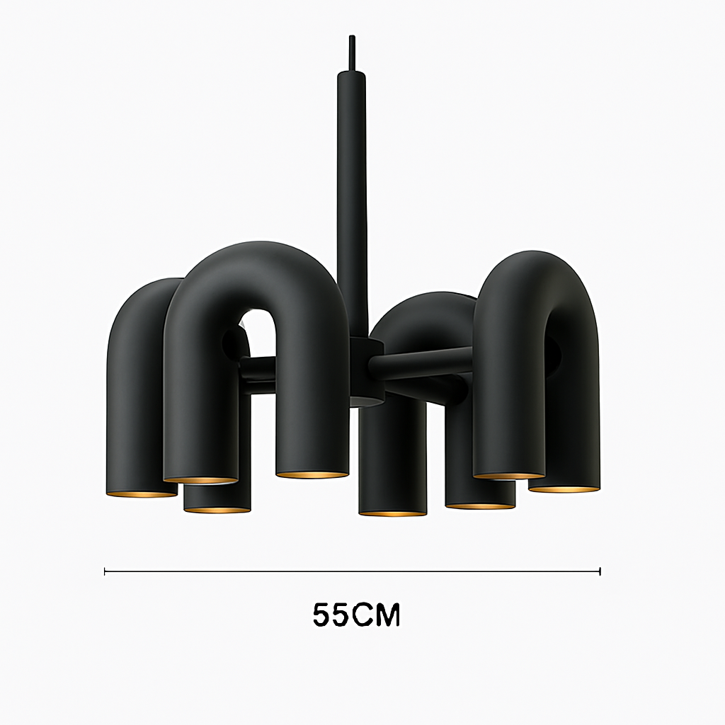 Lustre nordique simple pour salon - vue 9 sur 14