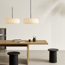 lustre nordique simple wabi sabi en soie led loft