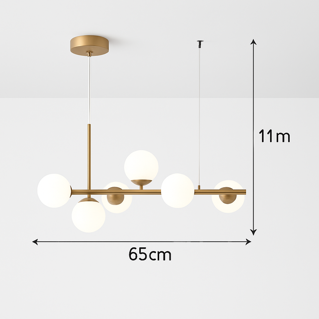 lustre post-moderne créatif en verre suspendu avec bande longue - vue 11 sur 24