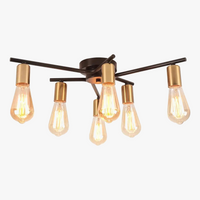 lustre rétro en fer forgé pour éclairage moderne intérieur