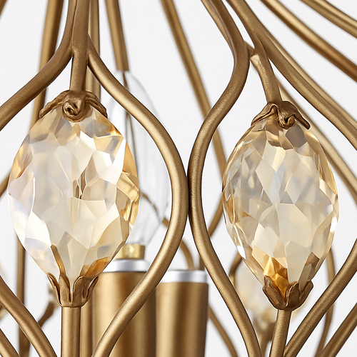 lustre rétro français en cristal style vintage pour villa - vue 6 sur 9