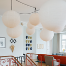 lustre rond en papier de riz pour décoration intérieure