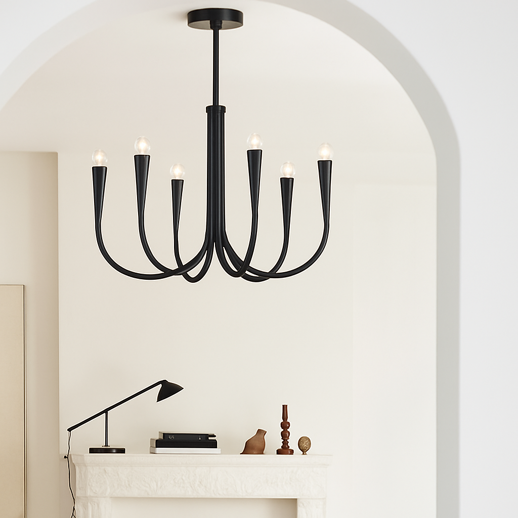 lustre suspendu en forme de bougie style français décoratif intérieur - vue 5 sur 14