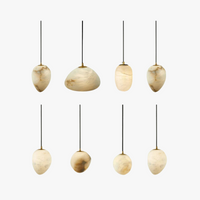 lustre suspendu en marbre géométrique pour éclairage moderne