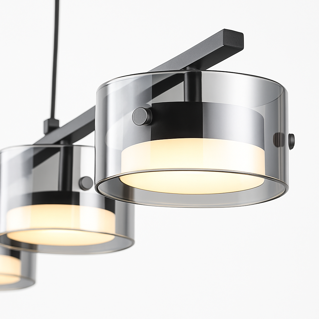 lustre suspendu en verre avec gradation réglable pour divers espaces - vue 6 sur 7
